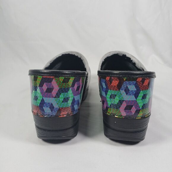 Dansko Professional Women’s Clogs Size 41 US 10.5-11 Multicolor Geometric Print - Picture 4 of 12